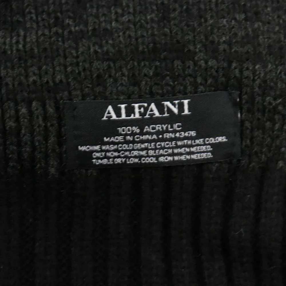 Alfani Men’s Charcoal Space-Dyed Scarf MSRP $40.00